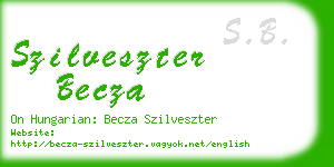 szilveszter becza business card